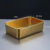 Prato Coreano de Aço Inoxidável para Armazenamento de Alimentos de Cozinha Prato Tiramisu Prato Criativo de Preparo Prato Dourado para Acompanhamento Hot Pot