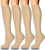 4 pares de calcetines deportivos de presión transfronterizos para mujer, calcetines de pantorrilla para saltar la cuerda, calcetines elásticos de compresión, venta al por mayor