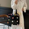 Bolso de Hombro Grande de Textura de Moda Tendencia Nicho para Mujer 2025 Nuevo Bolso de Moda Estilo Étnico Bolso Tejido Versátil de Hombro Único