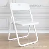Venda Direta da Fábrica Cadeira Dobrável para Uso Doméstico, Cadeira Simples para Dormitório, Cadeira de Escritório Portátil para Conferência com Encosto, Cadeira de Jantar para Quarto
