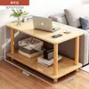 Mesa Lateral de Sofá de Madeira para Sala de Estar, Mesa de Centro Moderna Minimalista Feita Sob Medida com Armazenamento de Camada Dupla, Adequada para Apartamentos de Aluguel e Uso no Quarto