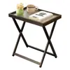 Mesa Lateral de Té Ultradelgada, Mesita de Noche, Estante de Almacenamiento, Carrito Móvil Estilo Vintage, Sofá Estilo Francés, Mesa Lateral para Sala de Estar, Mesa de Centro
