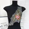 Pegatinas de Tela Bordadas con Cuentas Estereoscópicas Coloridas Forma de Flor Exquisita Decoración DIY Ropa vestido Vestido Bolsos