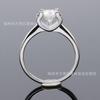 Anillo clásico de moissanita Niutou, platino bañado en plata 925, con diamantes Mosane para mujer.