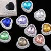 Miçanga de Liga de Cristal Prateada Dupla Face Bola de Diamante Cordão Vestível Miçangas Furo Reto DIY Acessórios Colar Chaveiro Celular