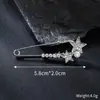 Alfiler de Seguridad Grande Personalizado Creativo para Ceñir la Cintura con Diseño de Nicho, Pin de Fijación Anti-Exposición con Pedrería de Planta Floral para Escote de Mujer
