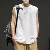 Chaleco de Baloncesto de Verano para Hombre Camiseta sin Mangas Estilo Americano Chaleco Deportivo de Fitness Talla Grande Secado Rápido Manga Corta