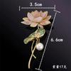 Lujoso Pasador de Solapa de Lirio, Pin de Accesorios de Aleación Incrustado con Diamantes Femenino y Elegante, Hebilla de Pin, Diseño Personalizado Broche de Flor