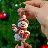 Decoración colgante de árbol de Navidad plano de acrílico transfronteriza, adornos colgantes de Papá Noel para el hogar y el coche
