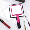 Espejo con logo personalizado, espejo de maquillaje, espejo de mano con mango, se puede imprimir con serigrafía, impresión UV y etiquetado, espejo pequeño de mano
