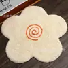 Tapete de Chão Estilo Coreano Estilo Ins Floral Imitação de Caxemira para Casa Quarto Tapete de Cabeceira Sala de Estar Absorvente de Água e Resistente a Manchas Tapete Decorativo
