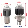 Faro Led para Motocicleta Vehículo Eléctrico H4 Tres Garras Ba20D Doble Garra P15D Garra Única Cañón Pequeño Foco Luz Dual Amarilla y Blanca