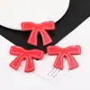 Corazón Girly Cableado Estéreo Cuero PU Lazo DIY Colgante para Bolso Hecho a Mano Materiales Decorativos Accesorios Pequeños