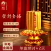 Lámpara de Velas de Loto Atrae Dinero, Vela de Lingote de Oro Simulado para la Riqueza, Adoración en Casa para la Riqueza y el Buda, Lámpara de Loto Dorada