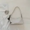 Nova Bolsa Grande de Axila para o Verão de 2026 para Trabalho e Deslocamento, Bolsa de Ombro e Transversal Elegante com Padrão Trançado Casual Simples