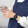 Reloj Juvenil Estilo Ins Minimalista Estilo Coreano Casual Estilo Mori Estudiante de Secundaria Reloj de Pareja Blanco y Negro