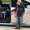 Conjunto de Niña Otoño 2026 Nuevo Estilo: Conjunto de Sudadera y Jeans Falsos de Dos Piezas para Niñas, Conjunto de Dos Piezas Estilo Coreano de Ropa de Trabajo para Estudiantes de Secundaria