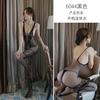 Ropa Interior Sexy Noche Larga Medias de Seda con Extremo Abierto para Mujer Mallas Jacquard Mallas Redes Prendas de Tentación 6044