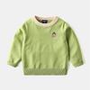 Roupas infantis de primavera 2021 novo suéter para meninos suéter de tricô fino para bebê suéter com bordado infantil top estilo coreano