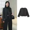 Abrigo corto de lana estilo Chanel para mujer, nuevo para otoño e invierno, estilo coreano y japonés, petite, elegante, de alta gama, chaqueta ajustada