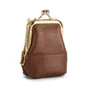 Cartera compacta y exquisita de cuero genuino, nueva mini bolsa para joyas para anillos, collares, pendientes, monedero, bolso pequeño con cierre para mujer