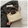 Bolsa de Palha Estilo Resort Francês 2025 Nova Bolsa Tote de Grande Capacidade Bolsa de Ombro Transversal Estilo Preguiçoso para Mulheres
