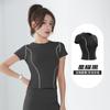 Top de Yoga de Manga Corta Juyitang Doble Arco Ajustado Transpirable Ropa para Correr y Fitness Camiseta para Mujer
