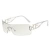 Gafas de Sol Bella Europeas y Americanas Sin Marco con Recortes Y2K Millennial Sexy Sin Marco Gafas de Sol Nuevas 2025