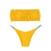 Huludao Moda Praia 2026 Novo Biquíni Feminino Multicor Sem Alças Triângulo Sexy para Praia