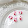 Joyería para Uñas Kulomi Caperucita Roja Explosiones Lindo Perro de Jade Resina de Dibujos Animados Accesorios de Diamantes para Uñas Tridimensionales