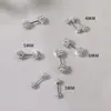 Pendientes Redondos de Arcilla Suave Doble Punta Completamente Diamantados Estilo Lujo Accesible Clavos para Cartílago Piercing de Oreja Tornillos de Acero de Titanio