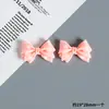 Pajarita de Puntos Ondulados Mate Resina Lazo Accesorios Pequeños Hecho a Mano DIY Pegamento de Crema Pegatina para Refrigerador Agujero Hebilla de Zapato Joyería