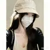 Novo Chapéu Equestre Preto Plissado Japonês Retro da Moda para Mulheres, Versátil para Primavera, Outono e Verão, Faz o Rosto Parecer Menor, Boina Chapéu Bico de Pato