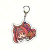 Personagem de Desenho Animado Mcqueen Corridas de Cavalos Anime Mercadoria Chaveiro de Acrílico Estilo 2D Tokai Teio Pingente de Mochila