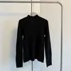 Luxo Leve de Alto Nível! Fio Alemão Yangtze Lã Pura Gola Alta Camiseta Base Ondulação de Água Sem Costura Peça Única Outono e Inverno