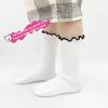 Calcetines para niños primavera y otoño estilo coreano encaje rayas verticales calcetines de media pantorrilla calcetines de princesa para bebé niña Calcetines de media pantorrilla primavera y otoño NZ732