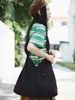 Bolso de hombro cruzado estilo coreano ins simple retro de alta gama, bolso de mano casual de color sólido de gran capacidad