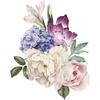 Fan Xi Nuevo FX-B111 Entrada de Dormitorio Cabecera Colorido Flor de Peonía Grande Pared Embellecimiento Decorativo Pegatinas de Pared