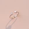 Anillo Eloch de plata de ley 925 con un solo diamante y perla, con apertura de viento frío, joyería de alta gama para mujer R01738