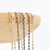 Cadena Plana Cadena Cruzada Plana Cadena O Plana de Metal Multitalla DIY Joyería Collar Pulsera Cadena de Metal Lote