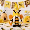 Cenário do festival Mingguan New Bee adereços de fantasia abelha listrada com asas ornamentos de bonecos casal da floresta