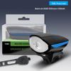 Conjunto de farol de buzina de carregamento de luz de bicicleta USB multifuncional para passeios noturnos à prova d'água de alto brilho 7588 acessórios para mountain bike