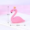 Corona Flamenco micro paisaje diy bonsái suculentas adornos manualidades accesorios paisajísticos adornos de animales de plástico PVC