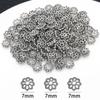 Chapado en Oro Blanco de Oro Real de 18 Quilates Color Plata Grueso Conservación del Color Soporte de Flor de Loto Tapa de Flor Colgante Colgante Accesorios para Joyería DIY