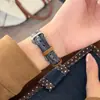 Correa de Cuero de Mezclilla Adecuada para Apple Watch iWatch Décima Segunda Generación 11/10Ultrase