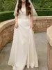 Vestido de novia ligero estilo francés, encaje, vintage, sin tirantes, sencillo, nicho, de alta gama, adecuado para fotografía de viajes al aire libre, elegante, vestido para mujer transfronterizo