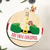 Decoração de Natal Personalizada Transfronteiriça Atividade de Contagem Regressiva de Madeira Enfeites de Árvore de Natal Presentes de Natal Artesanato em Madeira