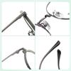 Montura de gafas de titanio puro con números y altura lateral ancha, gafas de patada, gafas planas de titanio, caja pequeña, montura de gafas para miopía de moda
