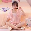Pijama de Verano para Niñas al Por Mayor Transfronterizo, Fino de Manga Corta con Shorts, Algodón Nube de Color Sólido, Conjunto de Ropa de Casa para Niñas y Niños