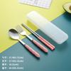 Conjunto de talheres de presente portátil de aço inoxidável para crianças estudantes garfo colher hashi Rede vermelha promoção de fabricantes atacadistas